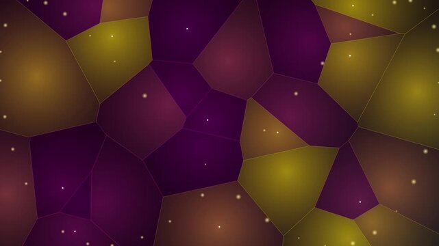 Abstract 4K animation of colorful Voronoi cell expansion and mathematical pattern growth