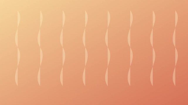 Warm peach gradient background with vertical wavy light lines