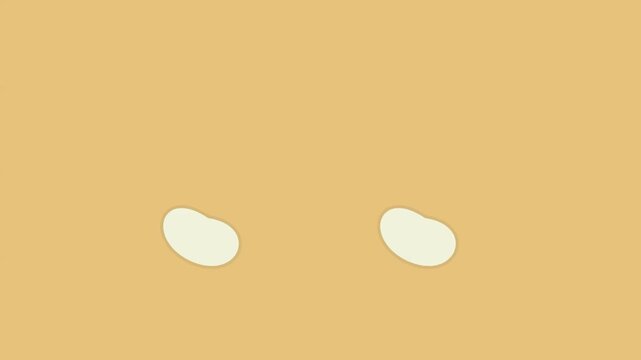 Pair of footprints on golden sand flat minimal illustration