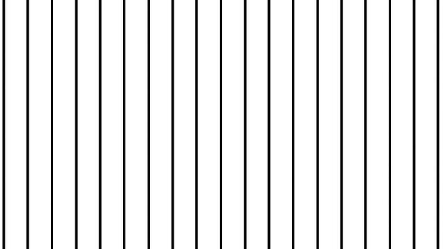 Abstract monochrome pattern background with dynamic motion of parallel white lines on black surface.