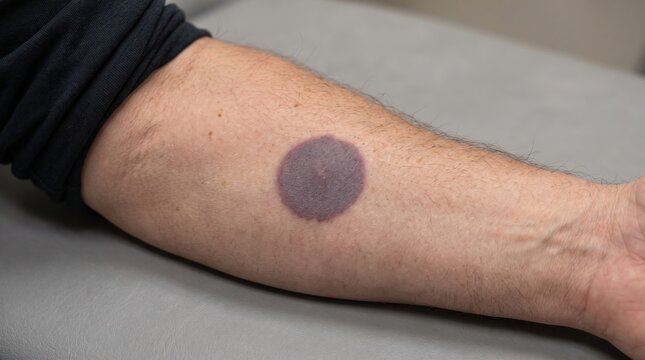 Circular Morphea Localized Scleroderma Hyperpigmented Patch on Forearm