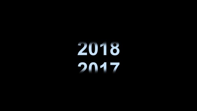 Dynamic digital calendar year counter animation featuring rapidly scrolling numerical dates transitioning through time for cinematic timelines, historical documentaries, and modern business