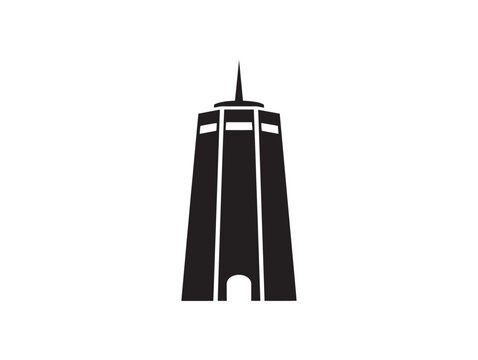 Azadi Tower silhouette icon isolated on a white background