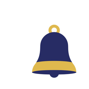 Blue and yellow bell icon