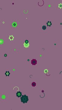 Animated colorful ornamental medallion motion background seamless loop