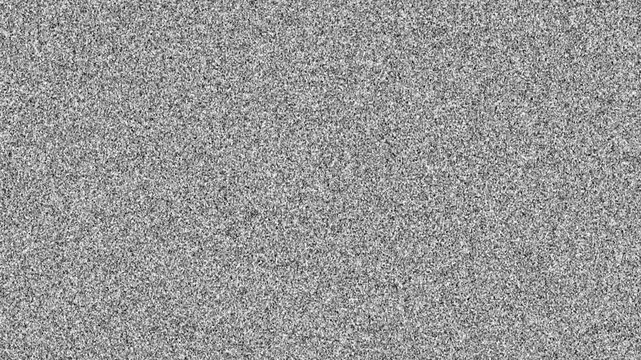 Abstract grey pixelated noise texture with digital grain movement in monochromatic artistic style.