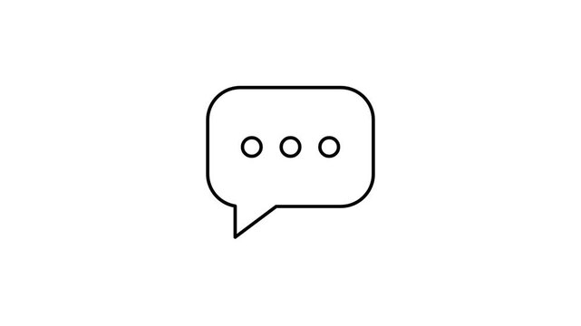 Animated Chat App Line Icon Motion Graphic