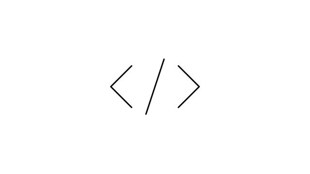 Animated Code Brackets Line Icon Motion Graphic