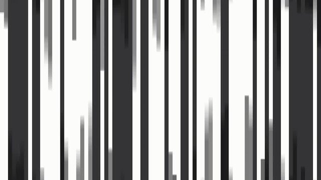 Black and white vertical lines animation loop showing abstract motion transition for modern design.