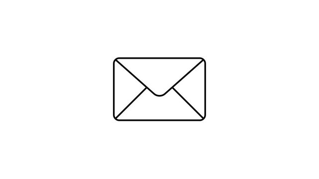 Animated Email Envelope Line Icon Motion Graphic