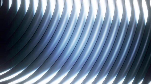 Abstract Background Featuring Curving Metallic Ribs with Dramatic Lighting and Smooth Gradients for Modern Design Compositions