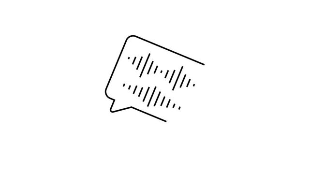 Animated Speech Recognition Line Icon Motion Graphic