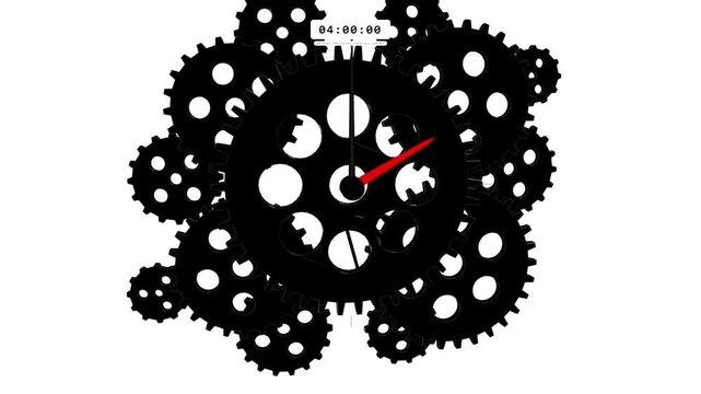 Innovative Clock Mechanism Graphic Artfully Portraying the Intricate Dance of Time and Interconnectedness of Gear Systems, a Visual Metaphor for Precision and Progress