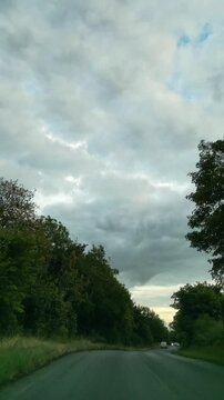 British Rural Car Travel Between Luton to Sharpenhoe Country Road. Car Mounted Camera Time Lapse Footage of Car Travel on British Country Road and Highways of England UK. 2nd September, 2026.