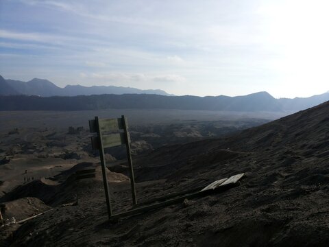Volcanic Mountain Landscape at Mount Bromo East Java Indonesia