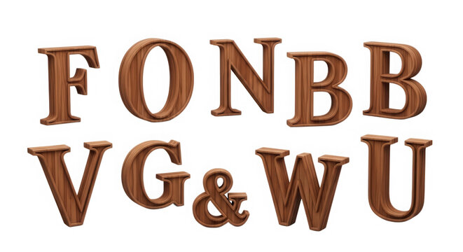 Vintage fonbb vg&wu logo design isolated on transparent background
