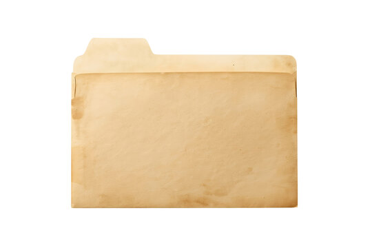 Decorative vintage beige file folder design element
