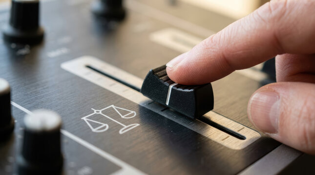 Electronic audio mixer fader hand control ai ethics regulation studio technology