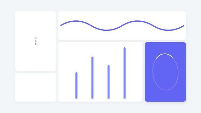 Abstract digital dashboard with data visualization elements