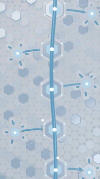 Vertical Hex Data Spine