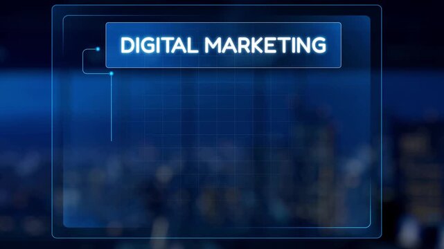 A robotic hand points at digital marketing concepts, showcasing essential elements such as web, social media, content, and SEO in a modern business setting. Synapse