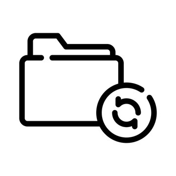 Database management_database restore line icon