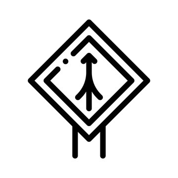 go straight line icon