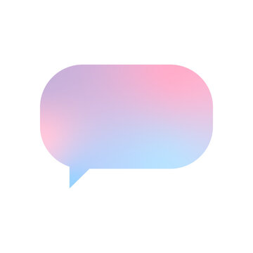pastel color gradient basic shape speech bubble transparent background