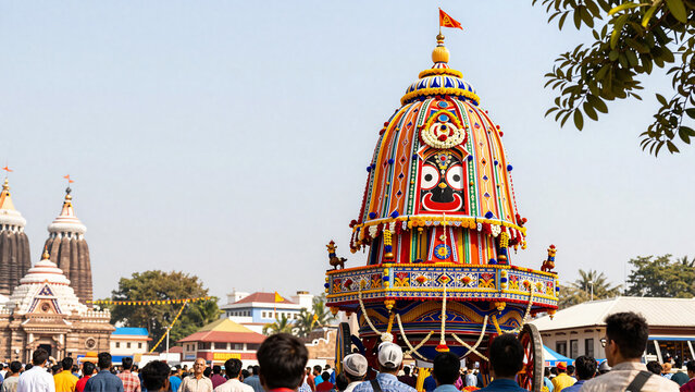 Traditional Hindu Festival Chariot at the Jagannath Temple in Puri