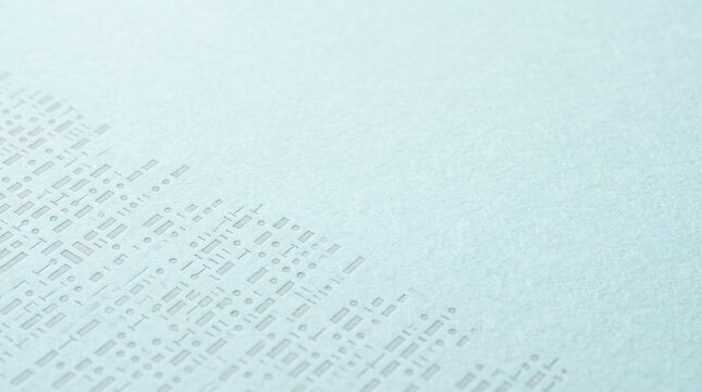 Abstract binary code pattern with zeros and ones flowing on a soft light blue background