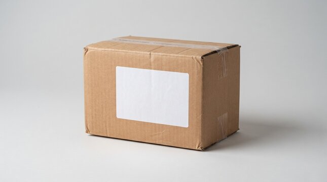 Blank Kraft Cardboard Box Packaging Mockup for Branding and E-commerce