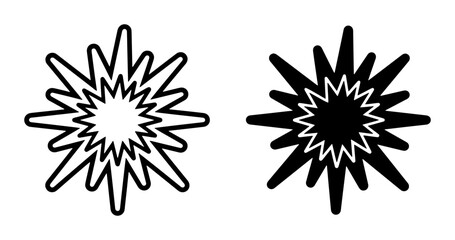 Explosion Burst Icon Set, Starburst Graphic Elements, Impact Symbol Vector Art, Dynamic Energy Shapes for Design © Arif