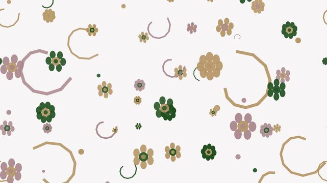 Animated colorful ornamental medallion motion background seamless loop
