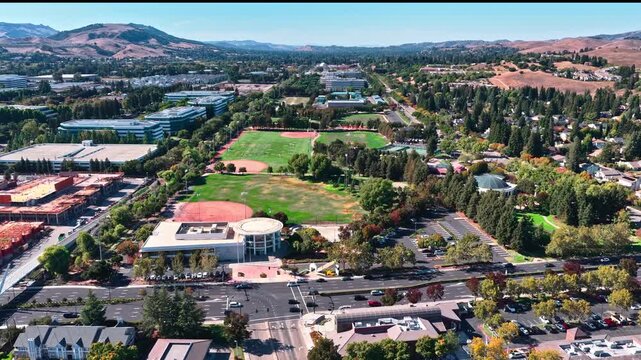 Aerial Footage Of San Ramon, California