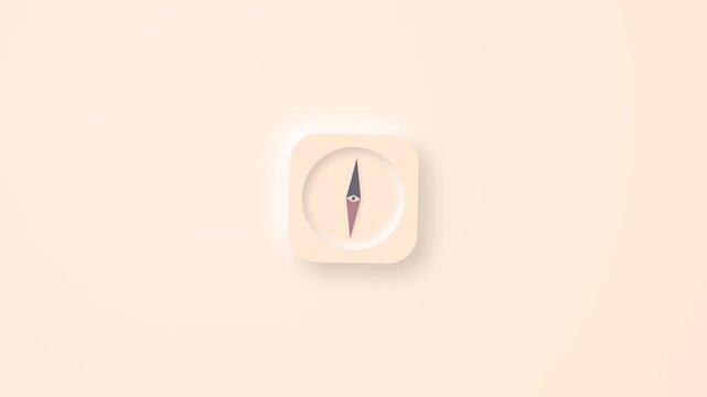 Minimalist apple compass icon ideal for app design projects. Perfect for navigationthemed branding, websites, mobile applications, and digital interfaces.