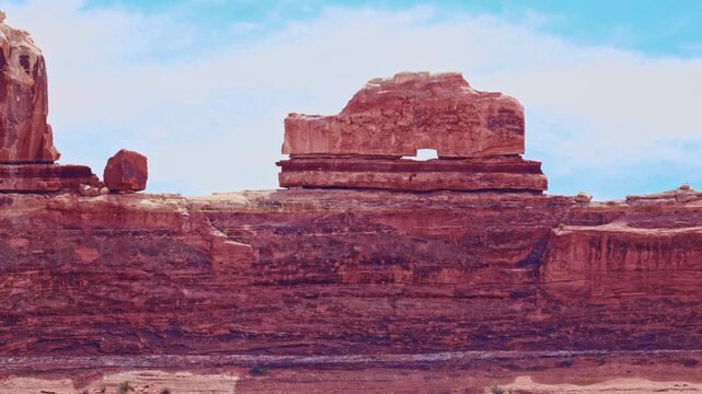 Wooden Shoe Arch close up view Canyonlands