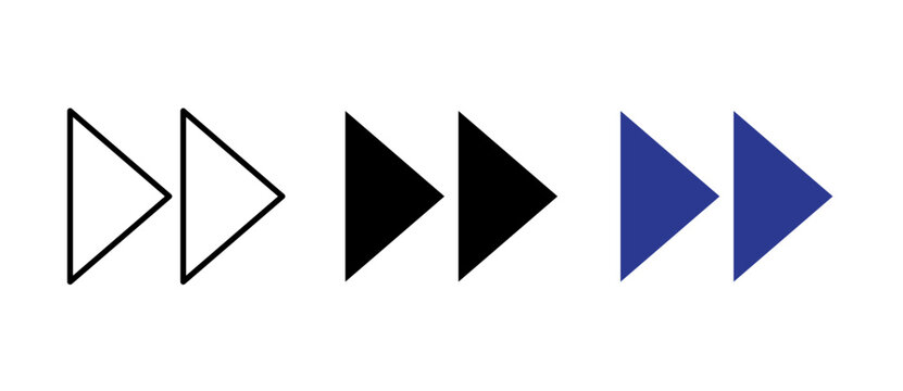 Fast Forward Icon &ndash; Media Playback and Speed Control Symbol