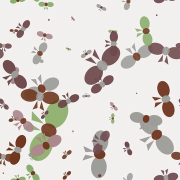 Animated colorful floating ribbon bow motion background seamless loop