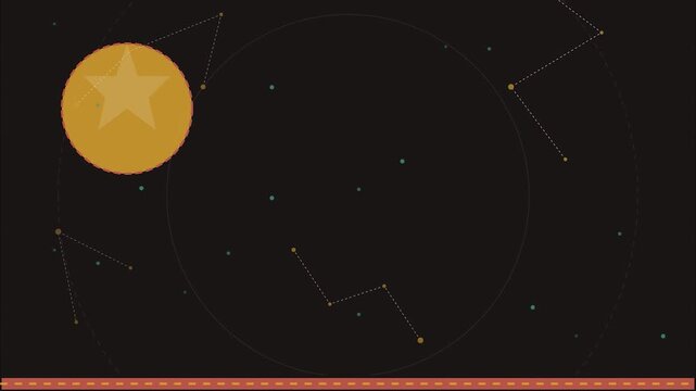 Indigenous peoples day night sky constellations sun star pattern flat graphic minimalist cultural theme social media story motion background graphic element