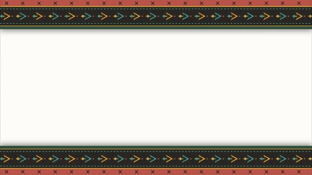 Tribal ethnic pattern bands indigenous peoples' day traditional geometric ornament decorative border for educational social media graphics