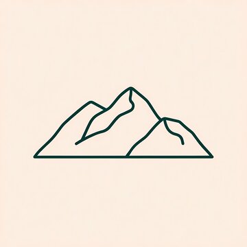 Simple stylized mountain range illustration with peaks and valleys