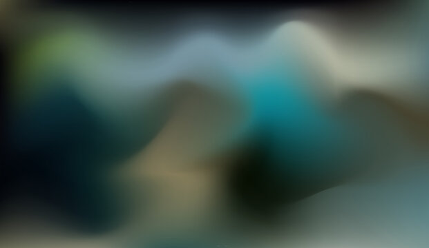 Blurred atmospheric view of exoplanet surface from low orbit with gradient lighting