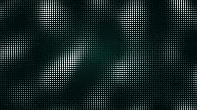 Abstract dark digital background with glowing white dot matrix pattern and tech light grid effects