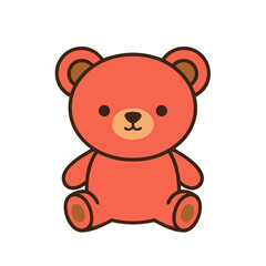 Fototapeta premium Cute cartoon teddy bear illustration