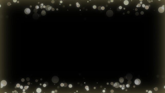Bokeh lights form a circular frame against a dark background with plenty of room for centered content.