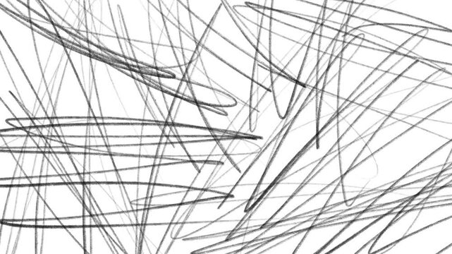 鉛筆でぐちゃぐちゃに線を描き散らしたテクスチャのアニメーション。ストップモーションの手描き背景素材