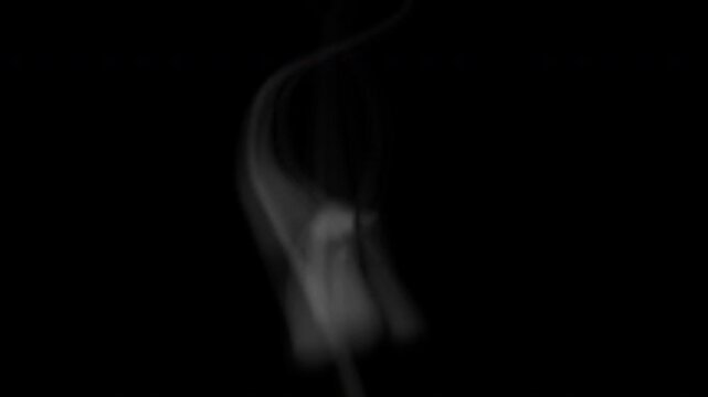 Realistic smoke or steam rises from food or hot drink on transparent background. Ideal for composting and visual effects. 4k animation. 
