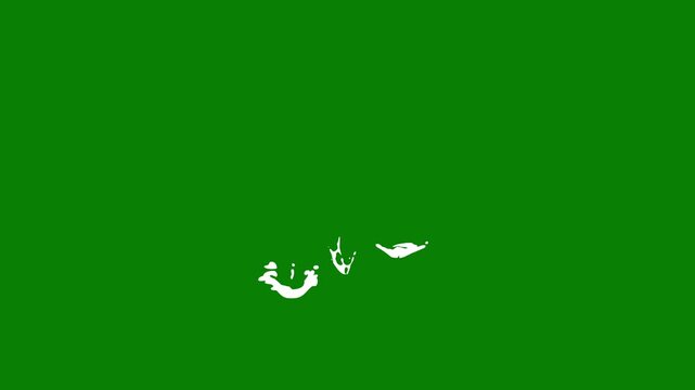 Liquid splash FX, water bubbles burst, splash blast animation effects, cartoon explosion liquid, fluid shine energy shape animation on green screen background.