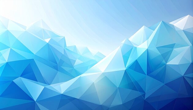 Light and Airy Abstract Polygon Background with Soft Blue Gradient Shapes