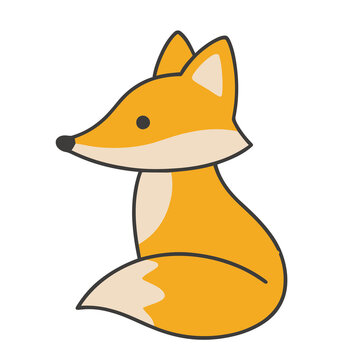 Cute cartoon fox illustration